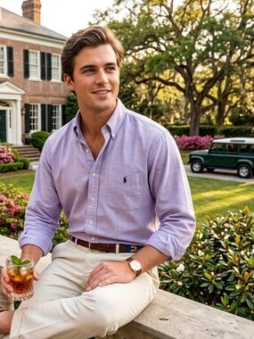 Vintage Polo Ralph Lauren Purple Oxford Shirt | L